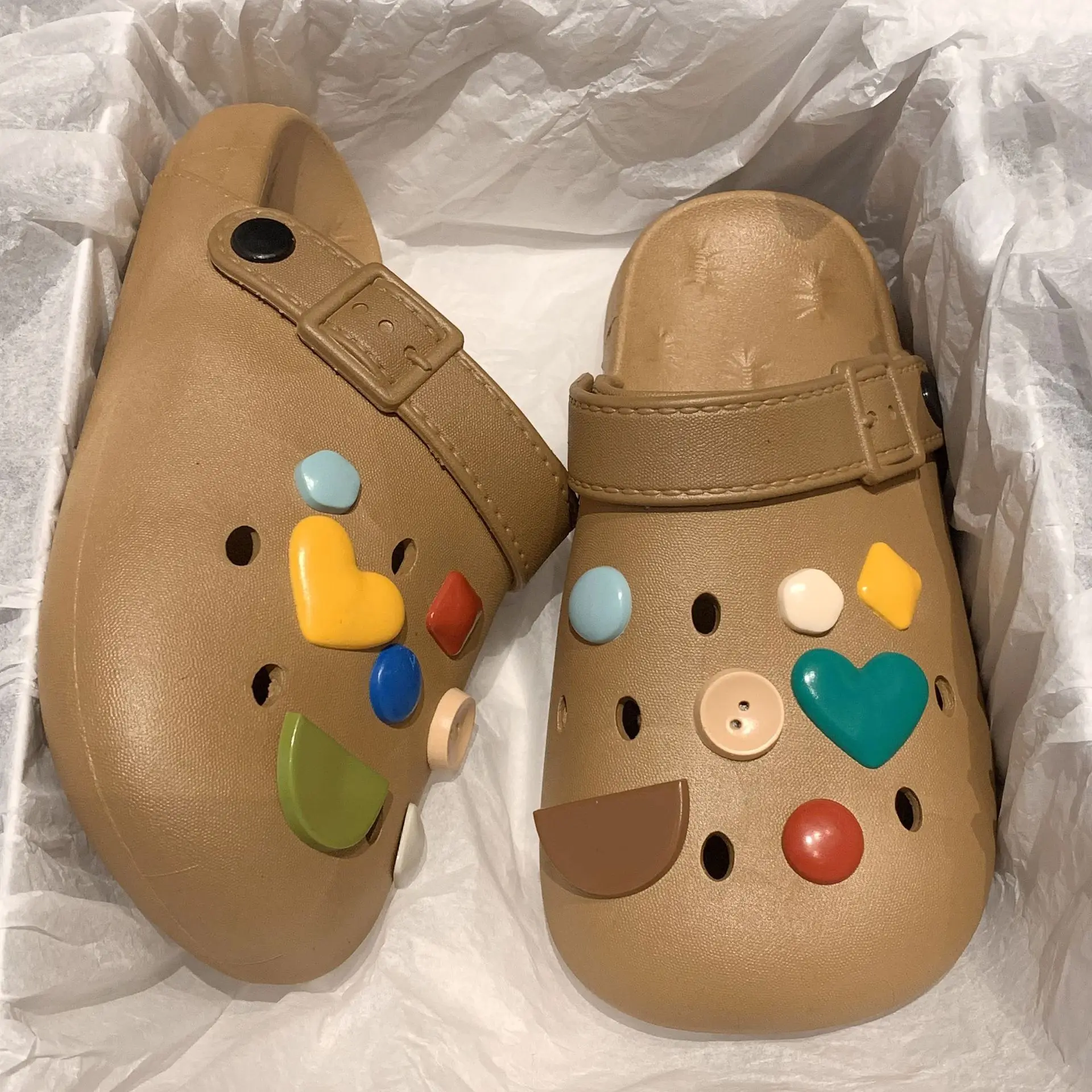 women clogs EVA clogs sandals shoes Garden Shoes Slipper Diy 5cm Elevated Thick Sole Hole Slipper