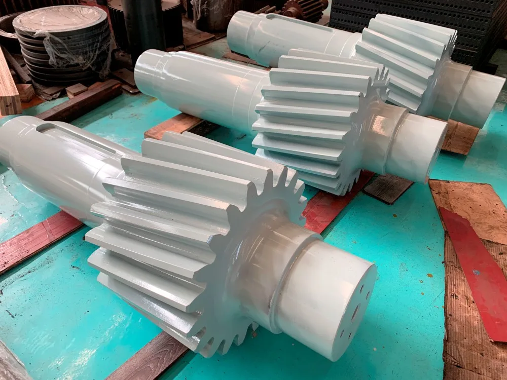 Wangli Custom transmission large Carbon Steel Forged helical Gear Shaft forging drive large module pinion shaft