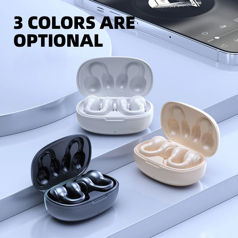 2023 New Arrivals Bluetooth Wireless Clip on Earphone Sport Ear Hook Headset in-ear headphones