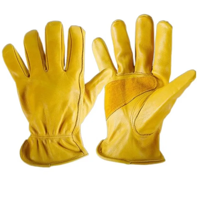 Swelder Cow Leather Gardening Glove Household Work Glove Cowhide Safety Working Gloves