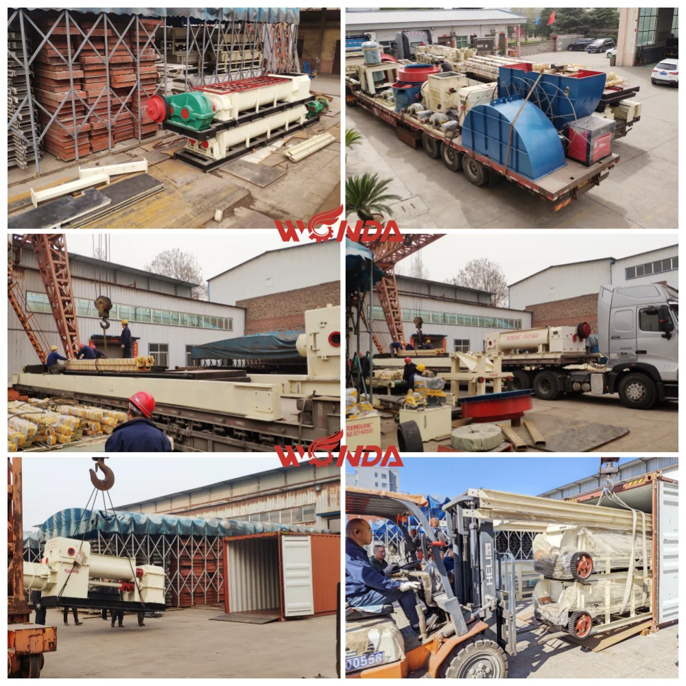 Automatic clay brick feeding machine sintered brick factory vacuum extrusion brick making machine production line