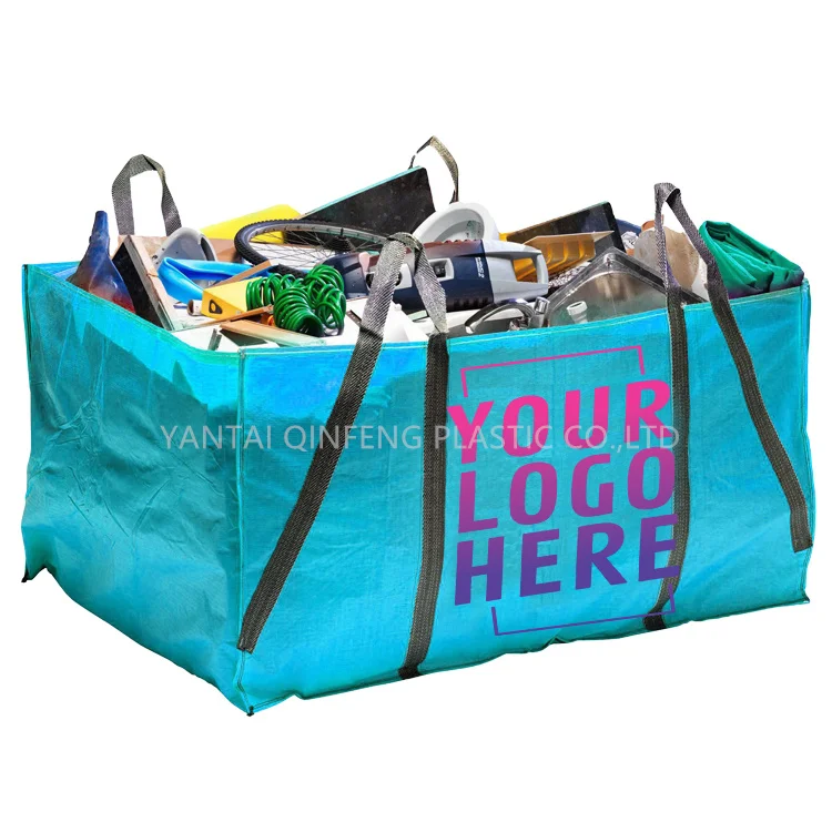 3 cubic yard 1000kg 1500kg Recycling industrial polypropylene skip dumpster construction waste skip bag for junk removal