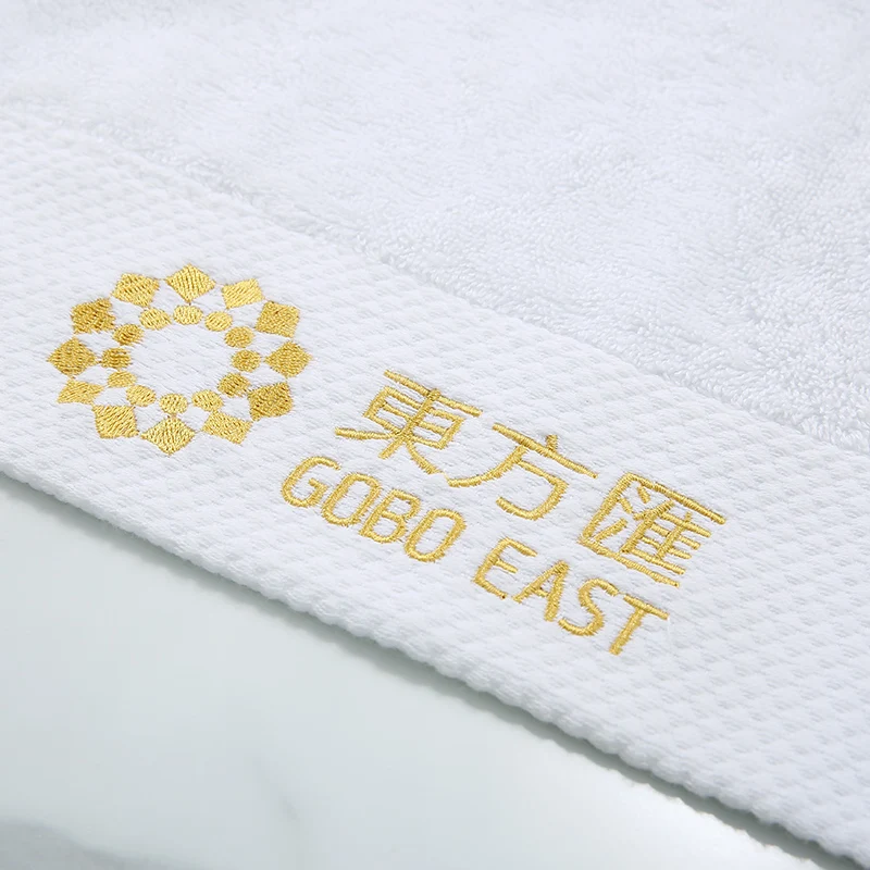 Wholesale 100% cotton white hotel bath towel 5 star hotel bath towel set