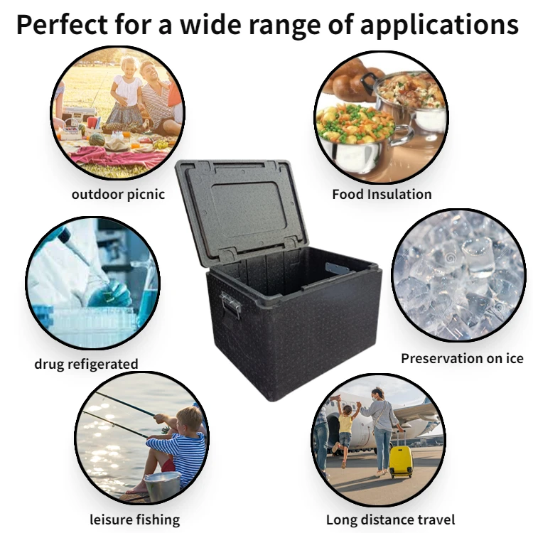 Cold drink Icecream storage delivery EPP foam cooler box freezer for cold and Eco-friendly