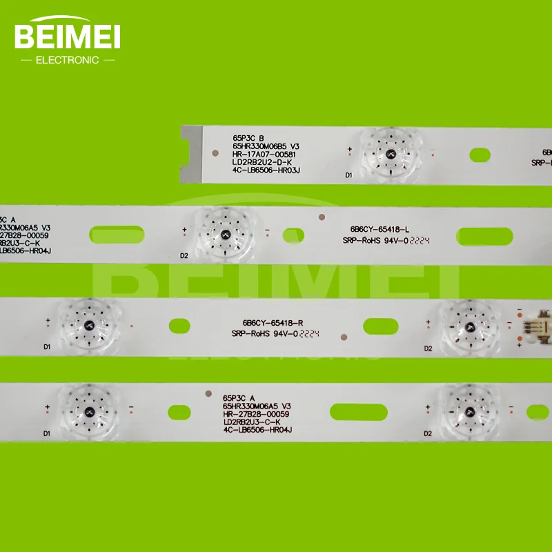 TV LED Backlight Strip 5P3C A/B 65HR330M06A/B5 V3 4C-LB6506-HR03/04J 4C-LB6506-HR01J for TCL TOSHIBA 6+6LED 6V 8L+2R pcs/set