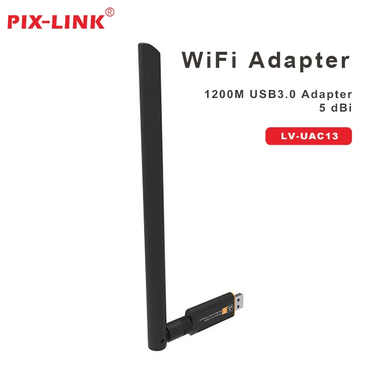 PIX-LINK Custom Logo Gigabit USB Interface External Wireless Network Card Adapter Through-Wall Receiver Stocked Wifi Receiver