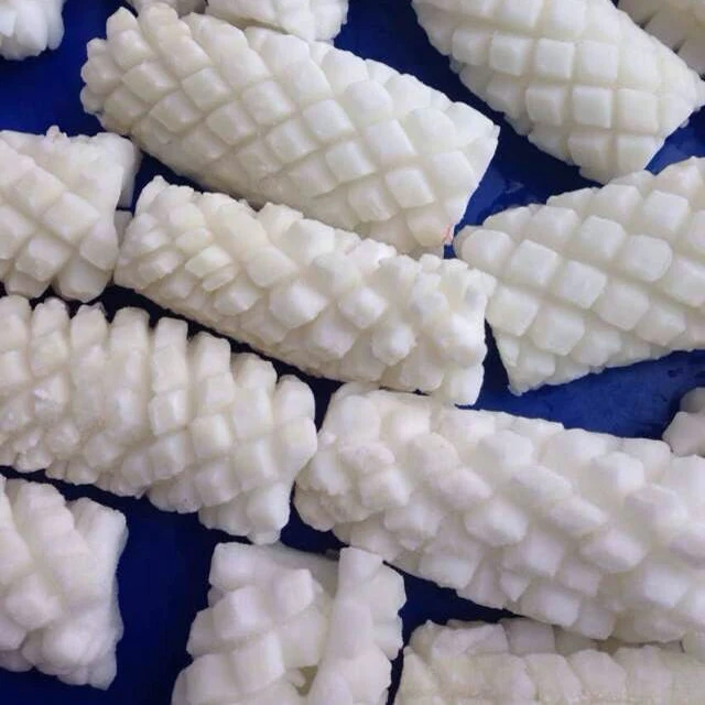 Frozen giant squid Equator squid flower cut