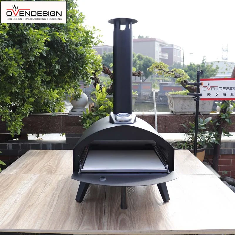 Portable 13 Inches Black Gas Pizza Oven LPG/ Natural Gas Built-in Ovens Major Kitchen Appliances For Outside