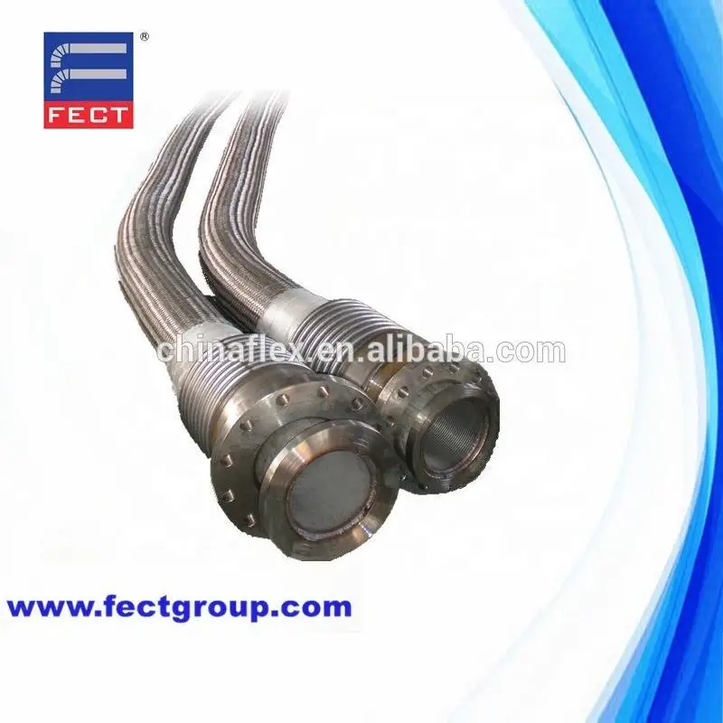 High Temperature High Pressure Explosion-proof Stainless Steel Wire Braided Pipe Hose Flexible Metal Hose