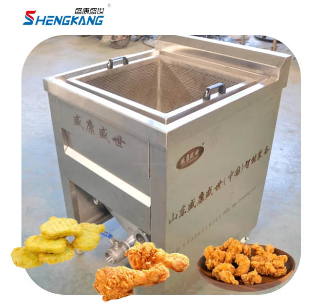 Small Commercial 20-50kg potato chips french fries frying machine kfc restaurant chicken pork skin fryer for sale