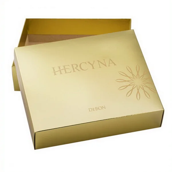 
Золотой бумажный роскошный дизайн бумажная коробка ручной работы с лентой 