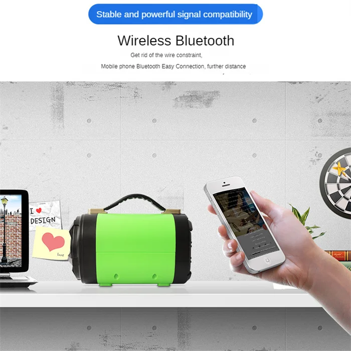 Hot Microphone Wireless BT And Emergency Hand Crank Weather Radio Multifunctional Lighting Sound System Solar Audio Player