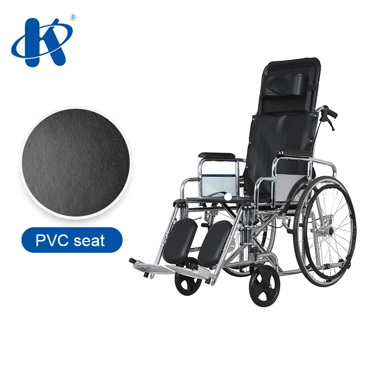 Backrest Reclining 90~180 Degree Steel Wheelchair Steel Good Quality Excellent Manual Wheelchair