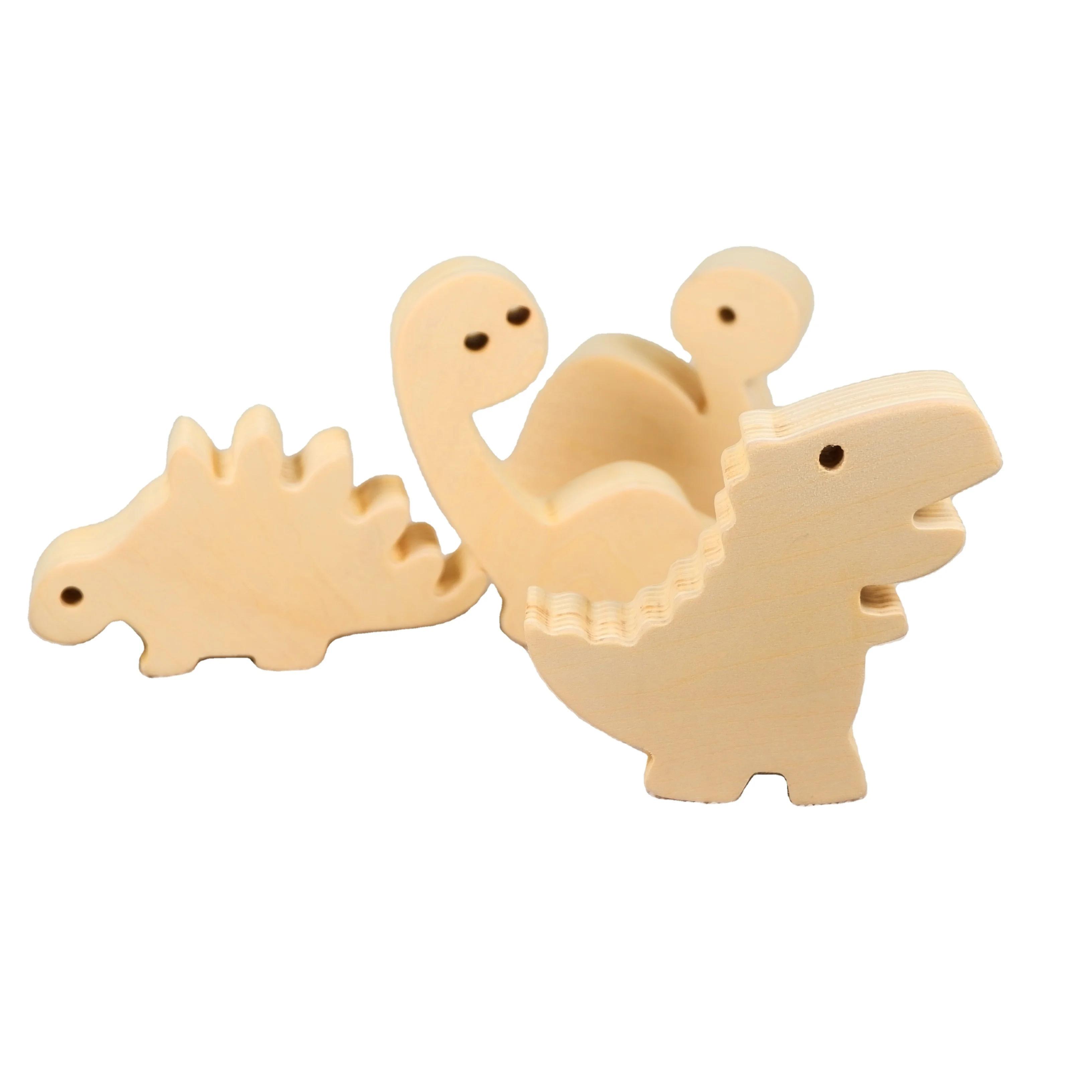DIY Painting Wooden Animals Dinosaur Sea Animal Wooden Toys Unfinished Wood Animal Crafts