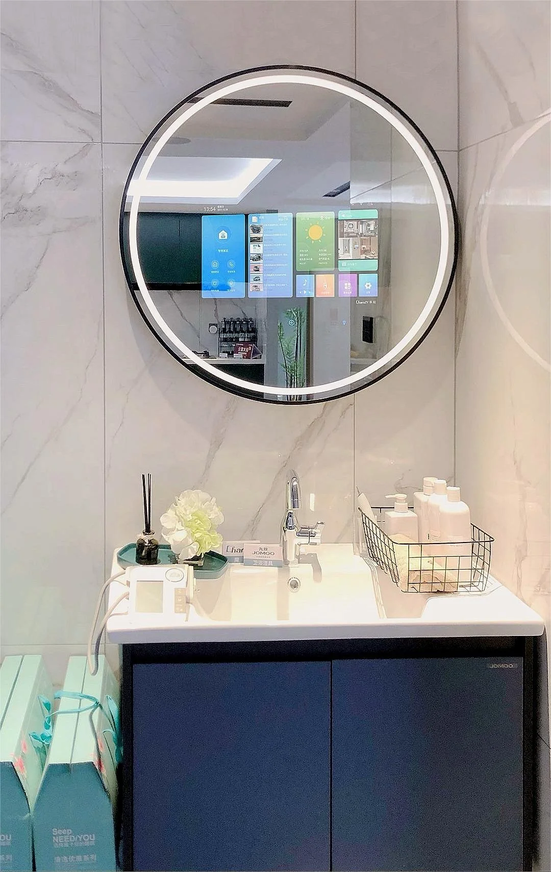 Smart Home Android System Round Smart Touch Magic Mirror Youtube