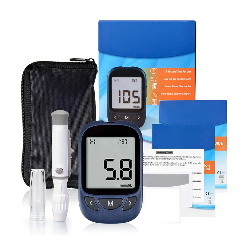 Diabetes Testing Kit  Blood Glucose Meter for Blood Sugar Testing and Monitoring Digital Glucometer blood glucose meter price