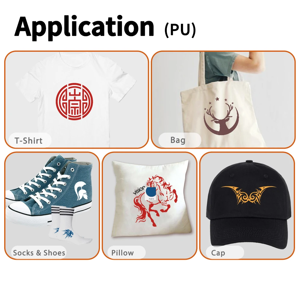 Custom Textile T Shirt PU Thermal Press Vinyl Rolls HTV Film Heat Transfer Vinyl For Tshirt Clothing