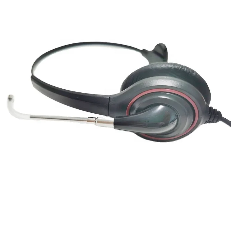 Call center light and comfortable 3.5mm/RJ/USB jack computer headset with flexible hidden microphone