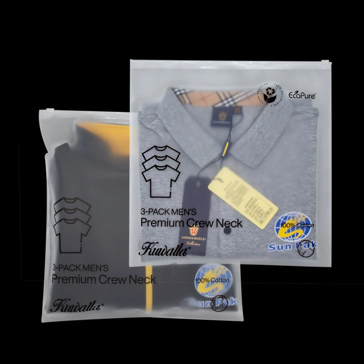 Индивидуальная упаковка сумки для покупок экологически безопасная пластиковая переработанная матовая сумка на молнии с пользовательским логотипом