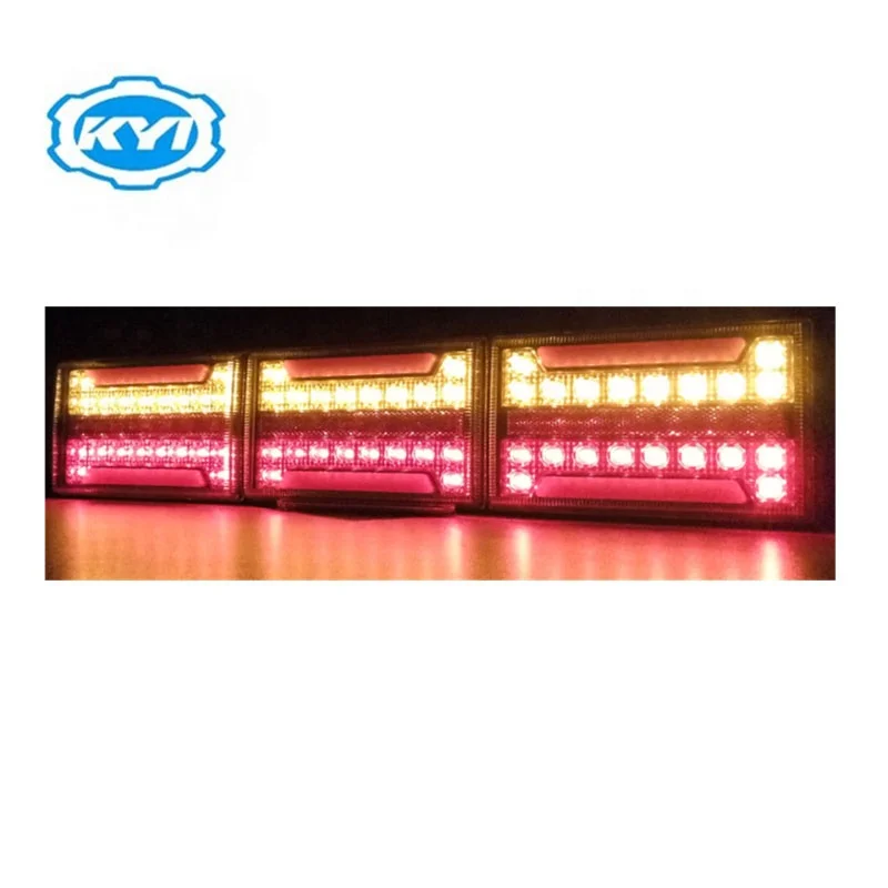 Truck parts LED tail light rear stop brake light turn signal lamp with reflector