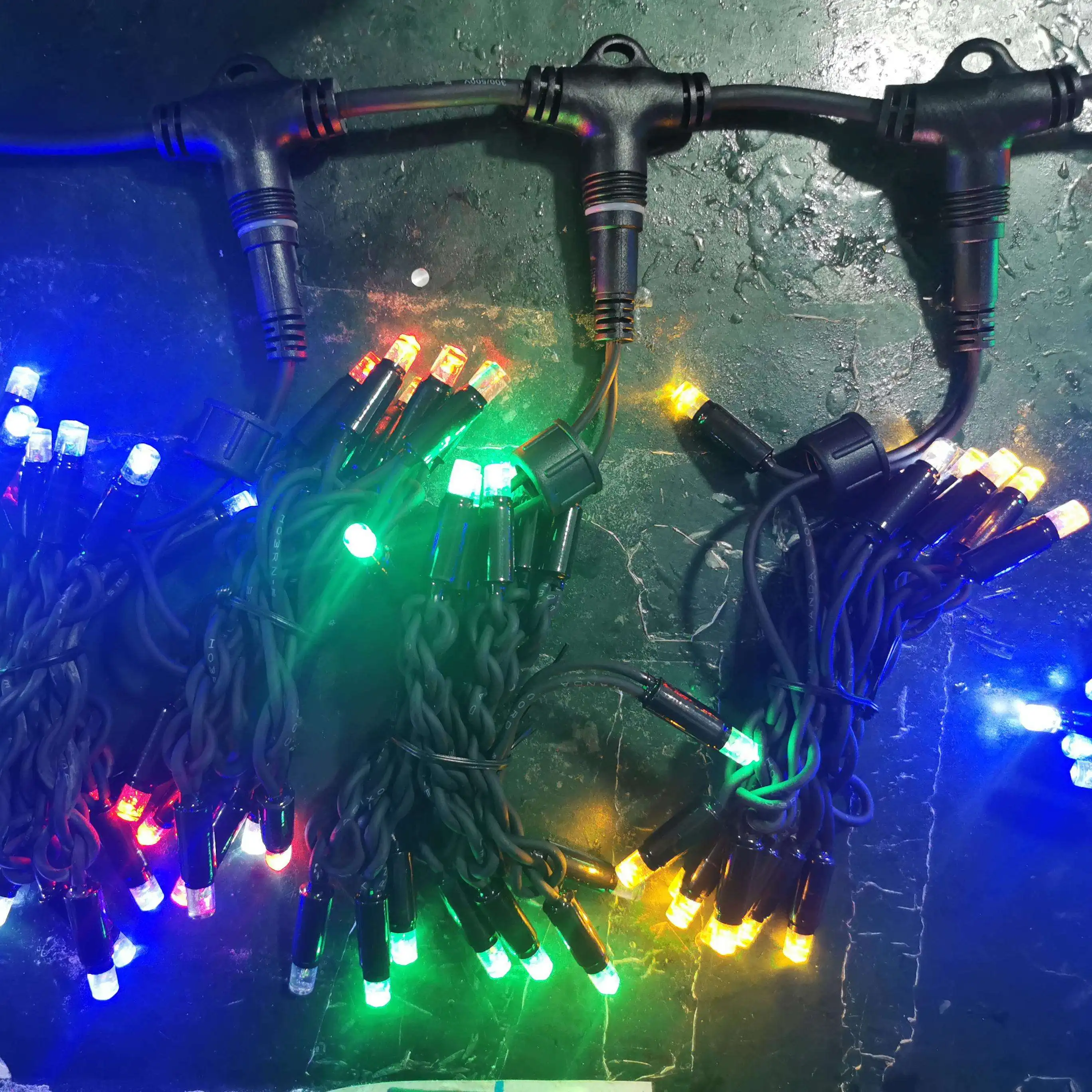 waterproof Christmas fairy lights decorative for house hanging outdoor led string curtain light