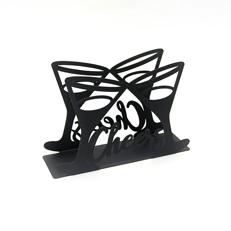 Factory Direct Sales Customized Color Creative Design Material Iron napkin Holder For Table