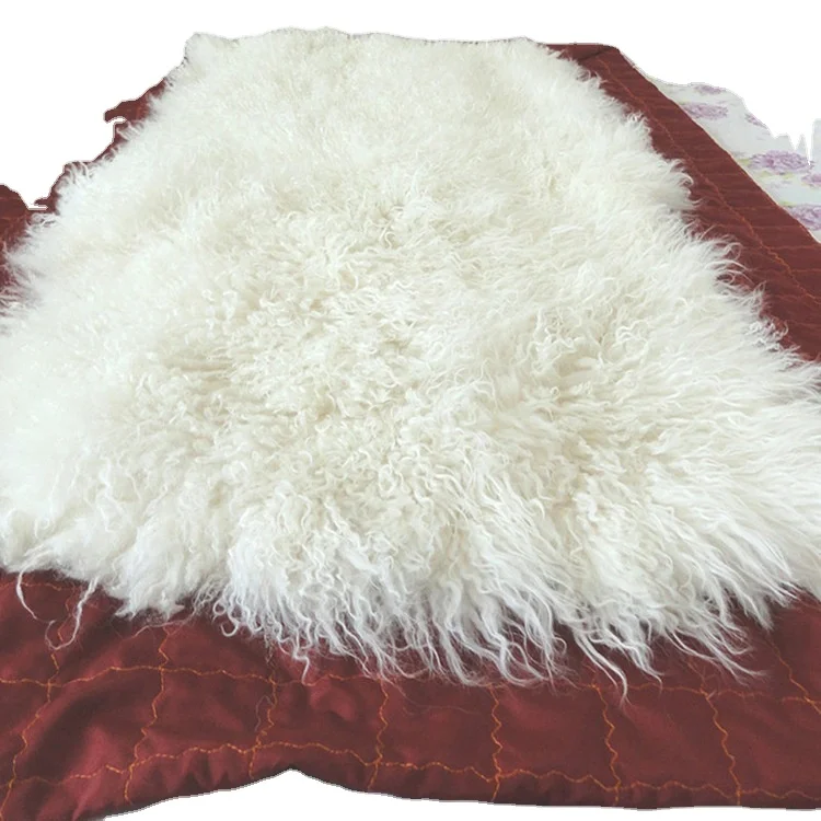 tibetan lamb fur plate curly mongolia lamb fur tibet lamb fur piece