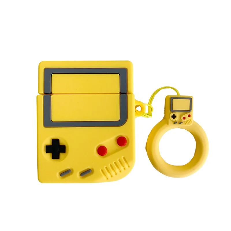 
cute Cartoon 3d Silicone Shockproof Game Pad Earphone Headphone Earpods Ring Strap Case Cover For Airpods 1 2 