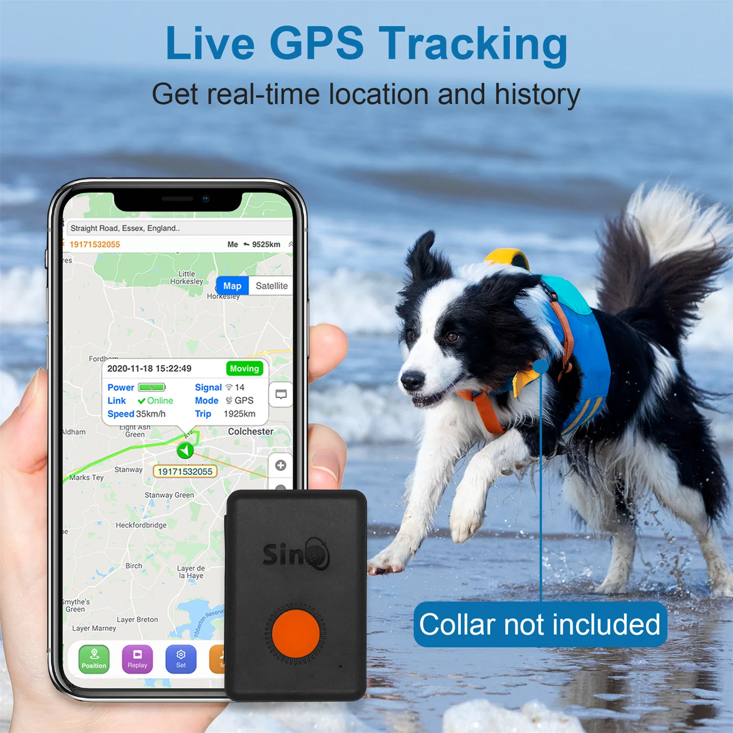 Водонепроницаемый беспроводной голосовой монитор SOS сигнализация 904L Pet Mini Sino Track Gps трекер для детей 4G LTE