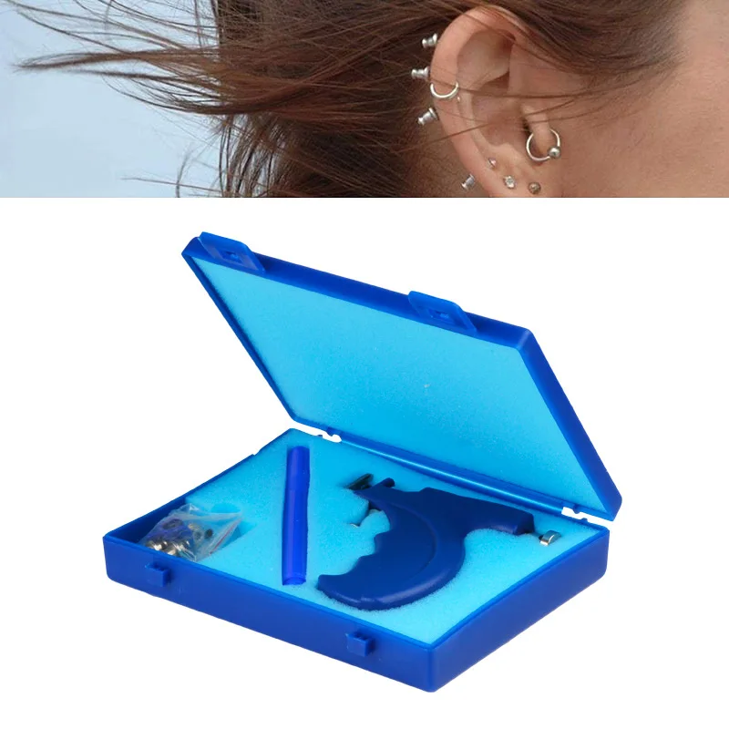 Good Quality Ear Piercing Hole Gun Pistol Ear Piercing Tool Instrument Reusable Kit