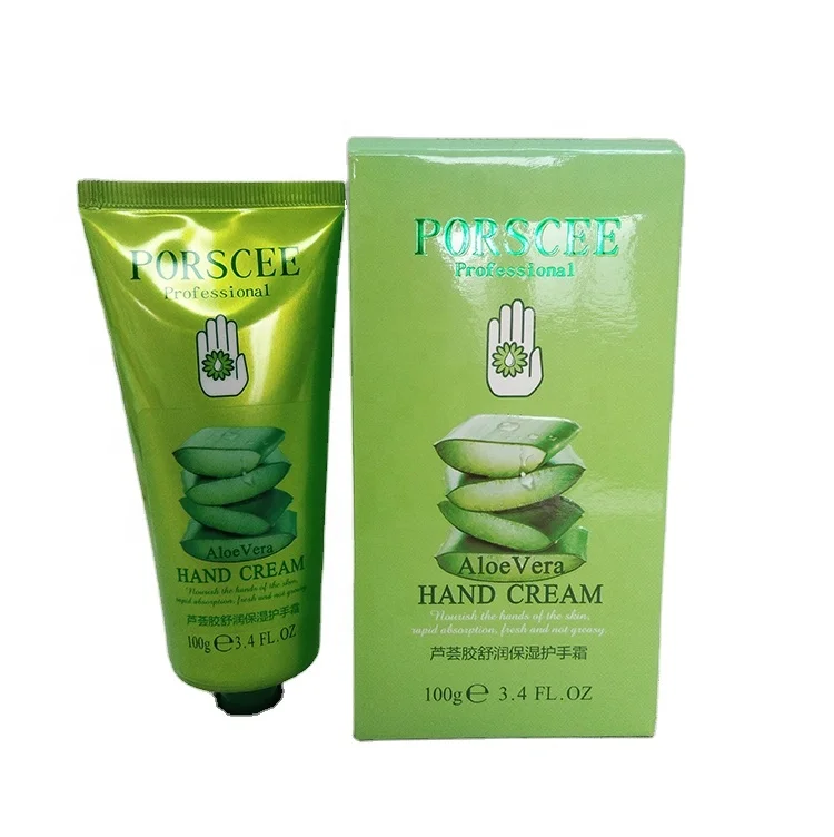 
PORSCEE Hot Selling 100g Natural Hand Cream Cute Moisturizing Aloe Vera Hand Cream 