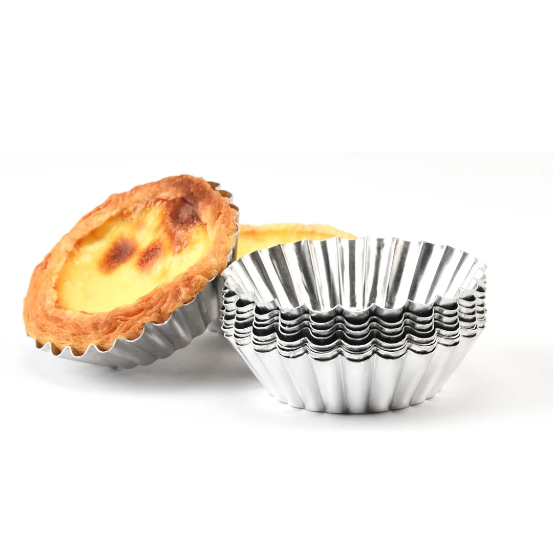 Best Selling Tin Material Egg Tart Mould Cake Mould Baking Mould Pastry Tools