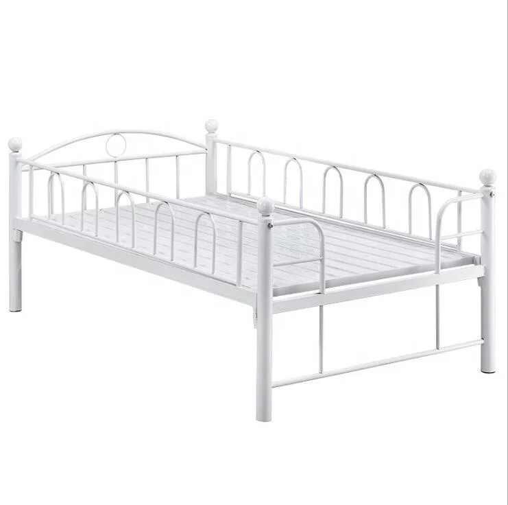 Wholesale kindergarten bedroom furniture kids bed frame metal single simple disassembly