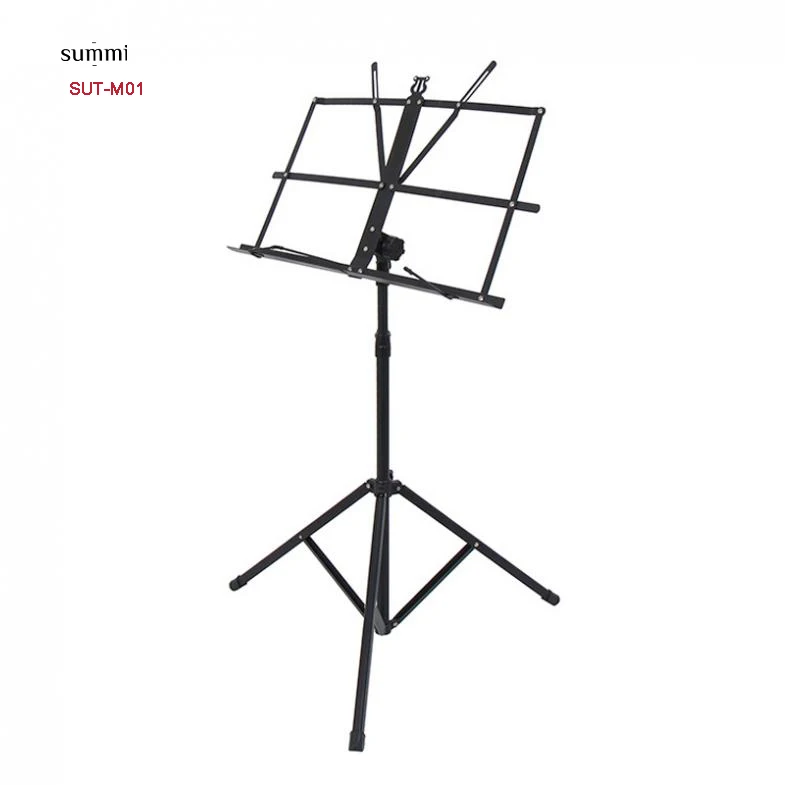 SUT-M01 Factory Wholesales Musical Instruments Holder Stable Tripod Folding Music Stand For Concert