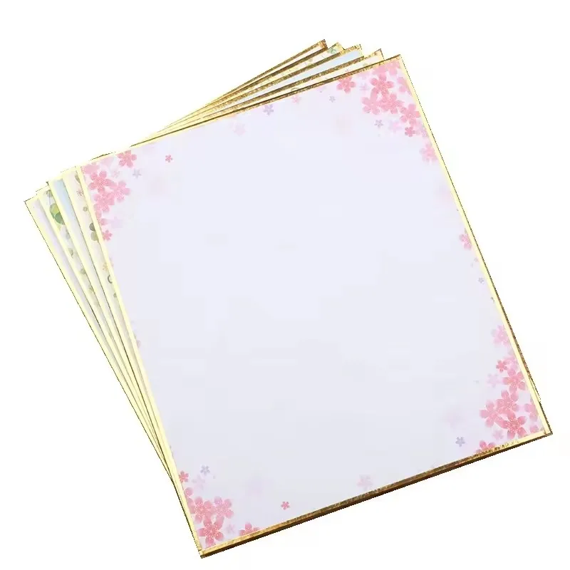 Подпись на заказ японская аниме доска Shikishi с серебряным/золотым бордюр для японского искусства или каллиграфии