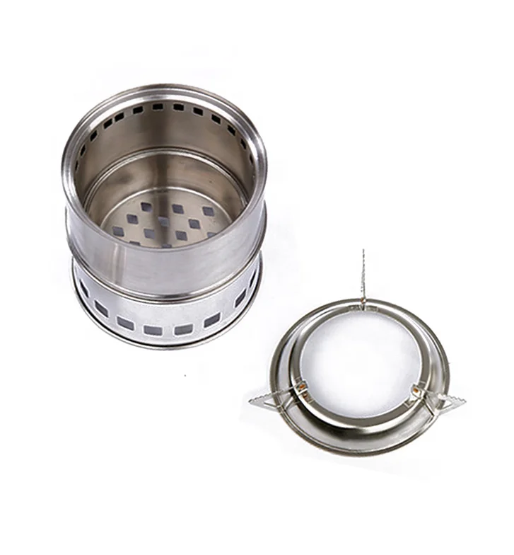 Winter camping stainless steel folding detachable fire pit wood gas pellet outdoor mini stove Outdoor cooking utensils heater