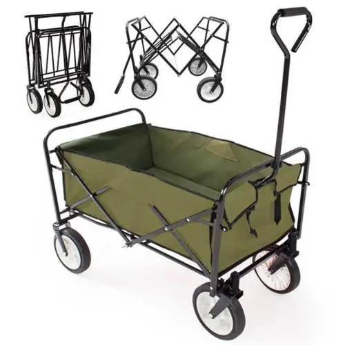 heavy duty  2 in 1 mac sports camping  room collapsible outdoor folding basket baby child 4 wheels beach wagon snow sled