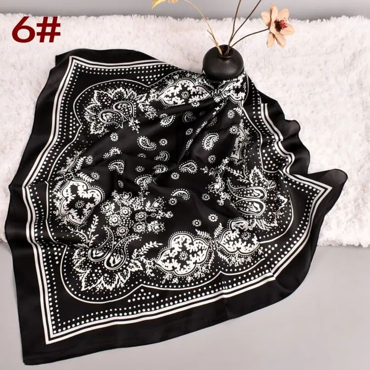 New high quality  paisley pattern scarf wholesale fashion  silk-like women   70 Satin Square scarves