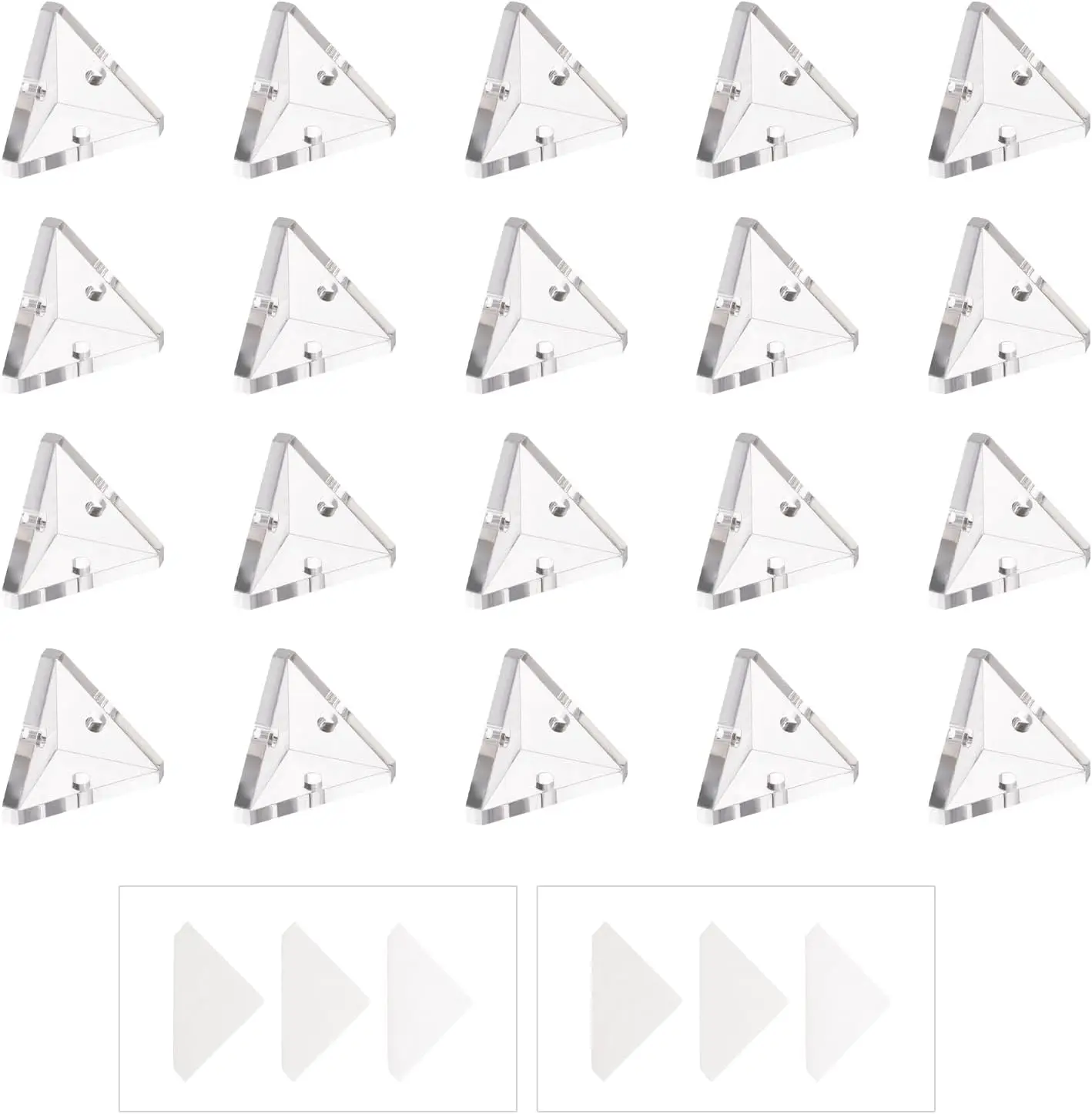 High Grade Furniture Hardware Shelf Support Acrylic Corner Brackets with Mounting Screws