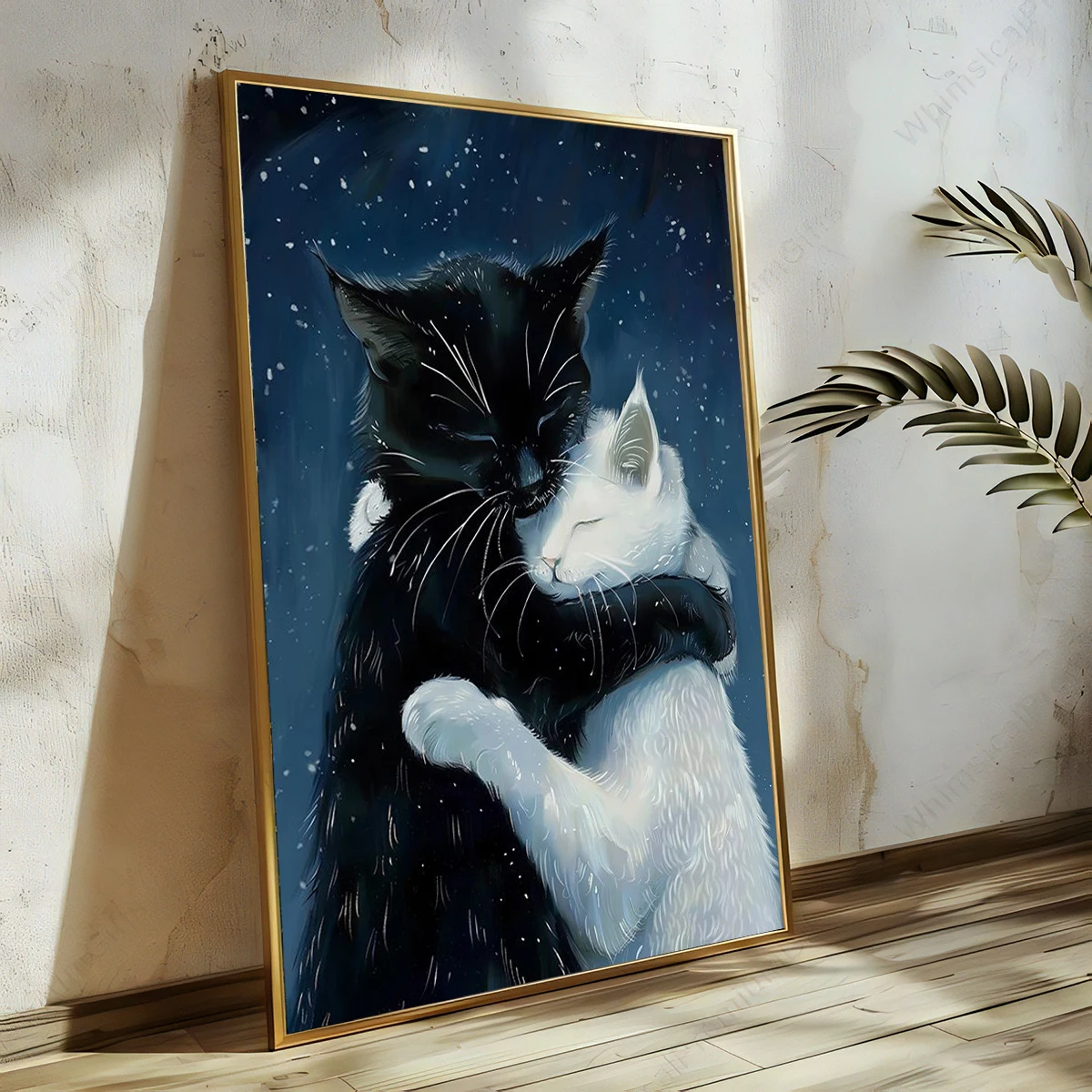 Wholesale Wall Art Canvas Painting Black and White Cat Poster Luxury Simple Wall Painting Living Room Home Decorative Painting