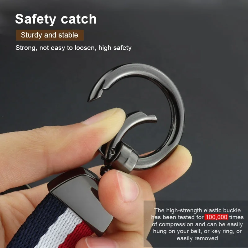 Blind shipping Create new Amazon top sell Multi-color canvas webbing keychains Halloween gift key rings custom metal keychains