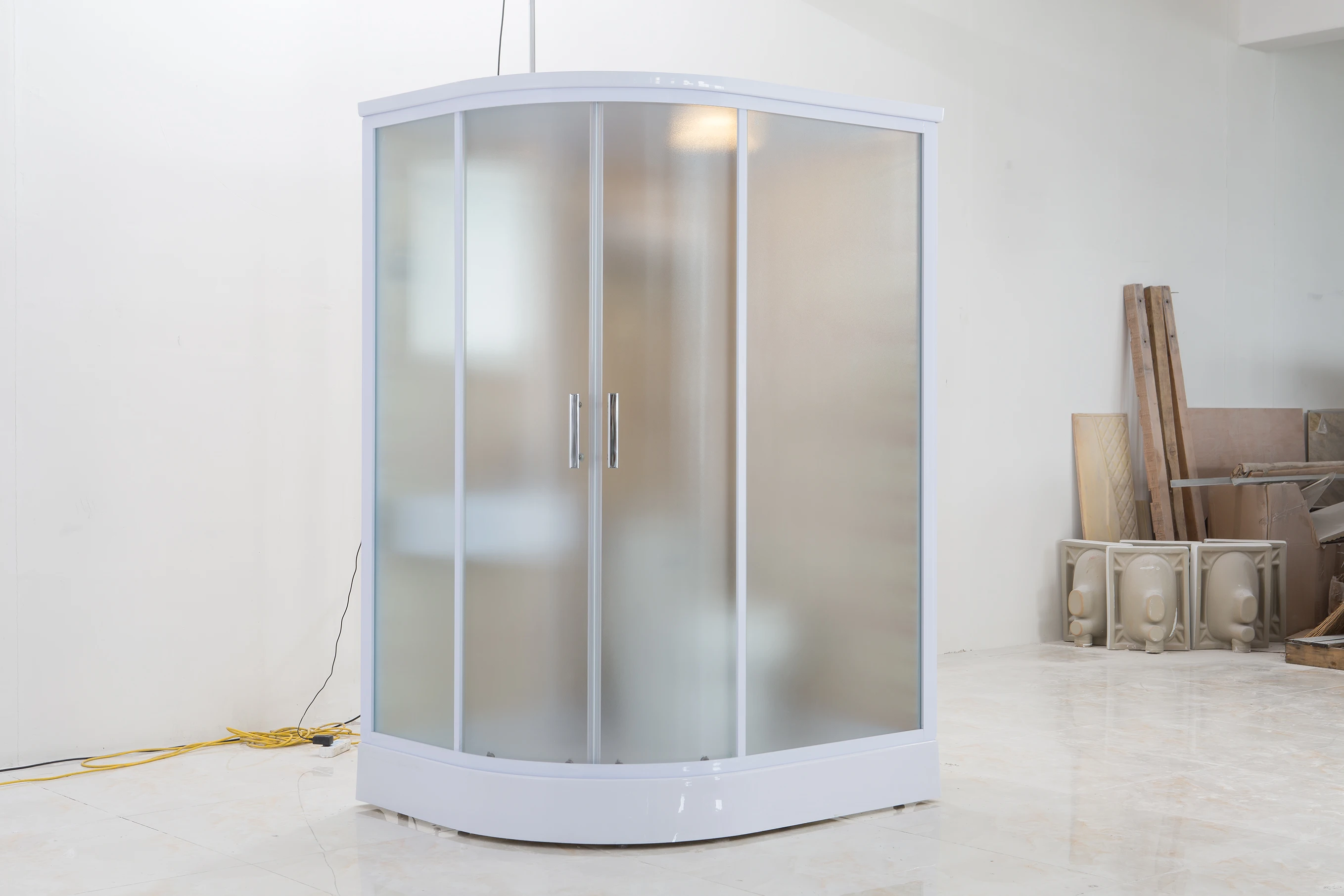 Modern Complete Integrated Shower Cubicle Prefabricated Modular Toilet Basin Sliding Folding Open Style Aluminium Bathroom Unit