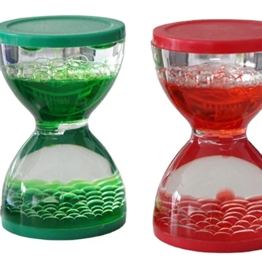 Cute Toys Liquid Motion Desktop Timer Floating Acryl Liquid Gel Oil Drop Sand Timer Hourglass Dental Sand Timer