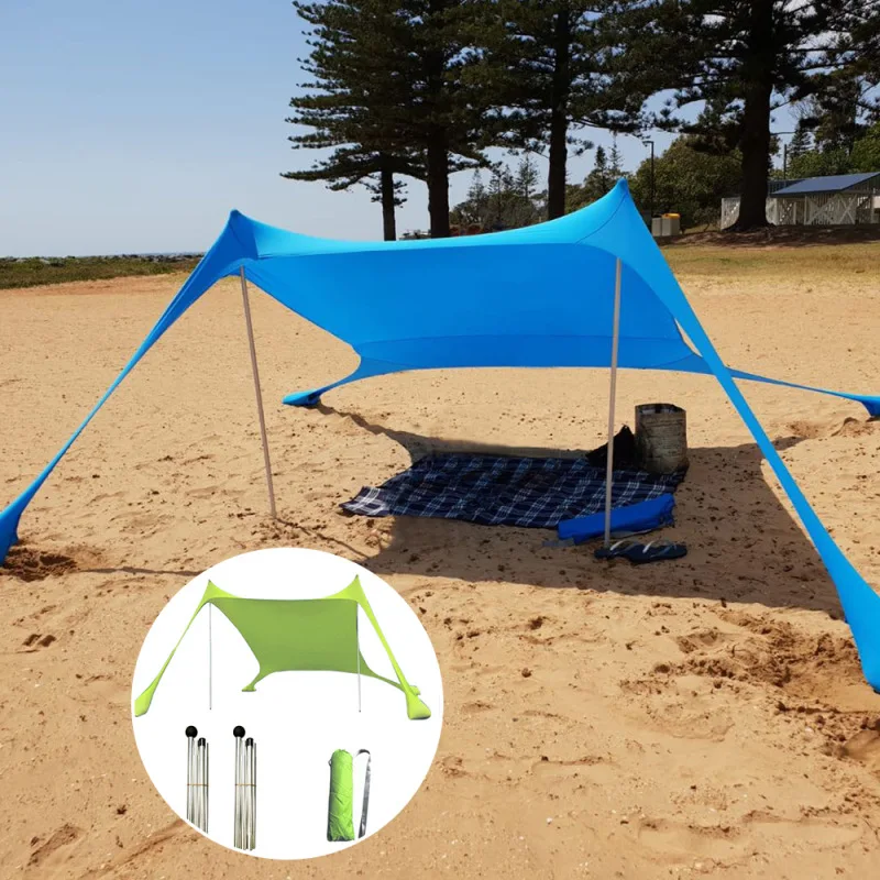 Custom Easy Portable Sun Shelter Canopy Sunshade Tent Beach Shade Beach Camping Outdoor Tents