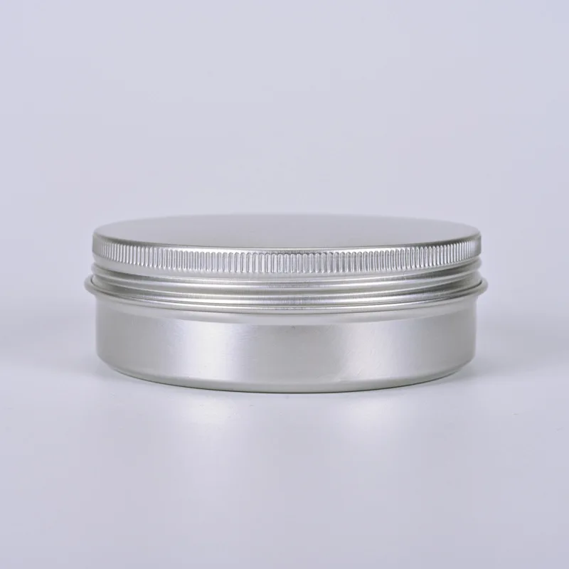 Lip Beard Balm Cream Tin Can Small Jar Pomade Packaging Aluminum Round Screw Top Seamless 100ml Togo Aluminum Containers