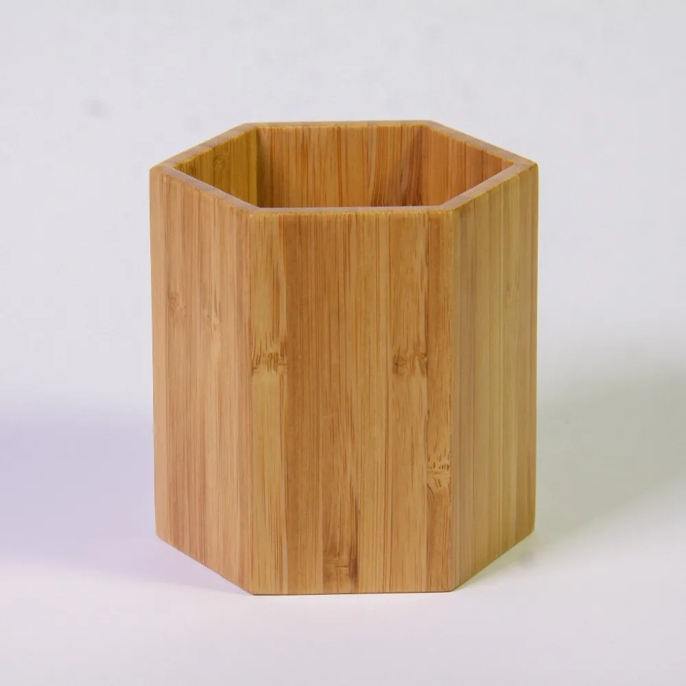 bamboo wooden desktop organizer