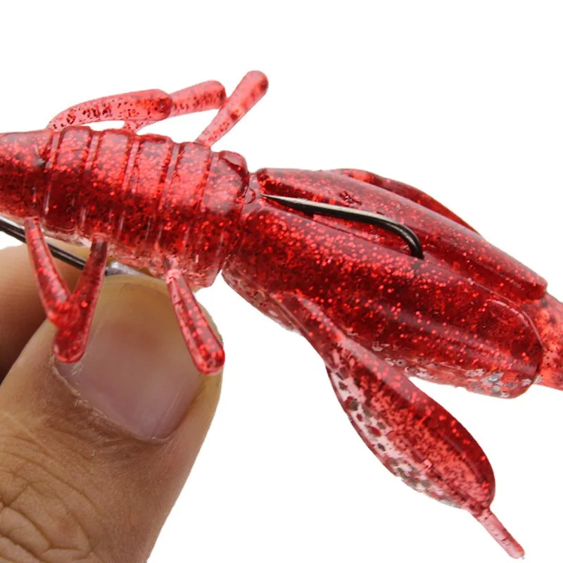 bicolor Soft shrimp with many whiskers lure soft bait Soft prawn Dummy bait 10cm 10g wholesales