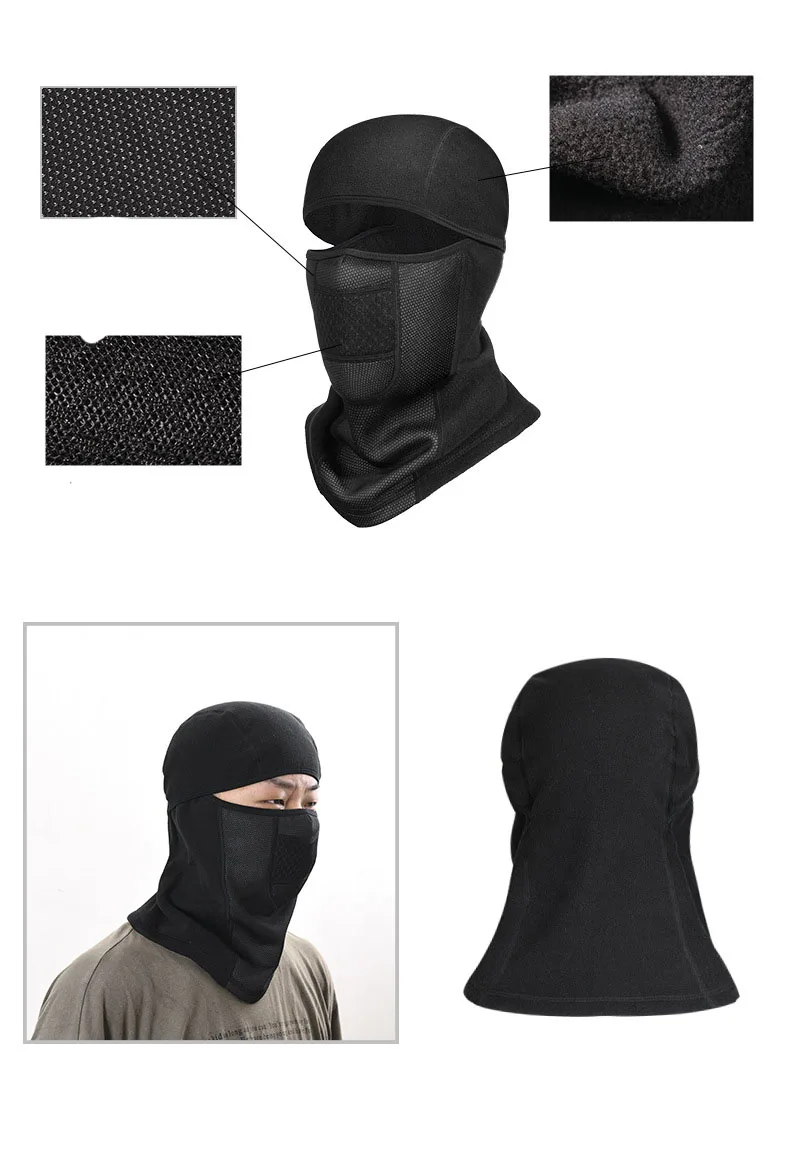 Yohi Embroidery Gun Pistol Balaclava Ski Face Mask Full Cover Double Thermal Knitted