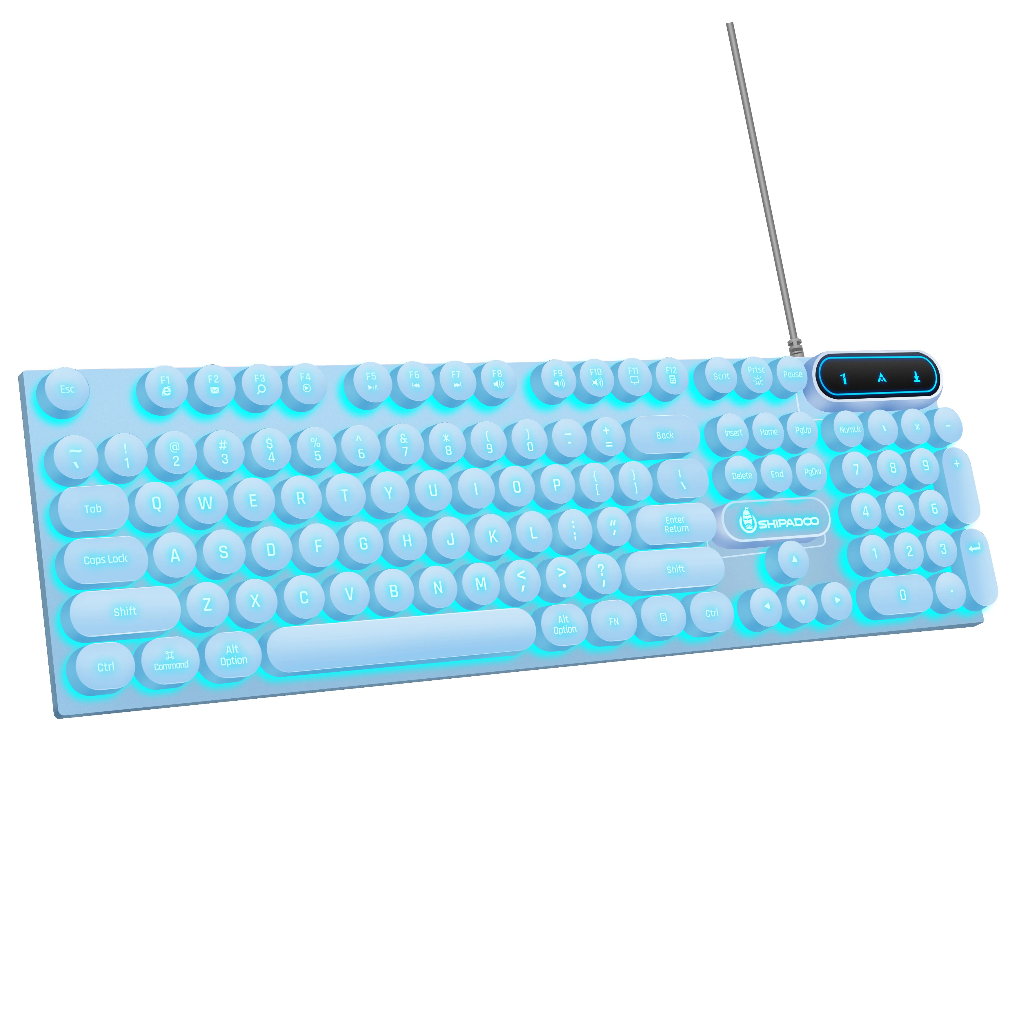 colorful Gaming Keyboard and Mouse Combo Membrane Keyboard 104 Keys Aluminum Panel USB Quiet Wired Keyboard for Windows Laptop