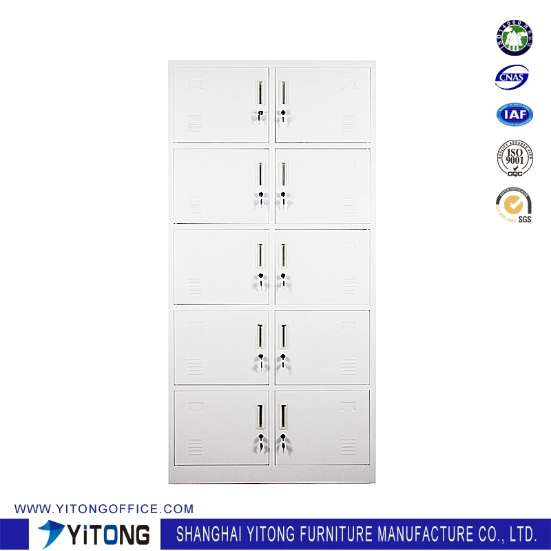 Yml 10 Door Swimming Pool Steel Wardrobe Lockers Type Commerical Furniture Boot Luggage Compartment Locker
